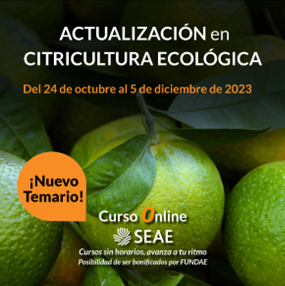  Curso online: ACTUALIZACIÓN EN CITRICULTURA ECOLÓGICA (del 24 de octubre al 5 de diciembre)